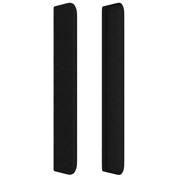 vidaXL Čelo postele typu u&scaron;&aacute;k čern&eacute; 147x16x118/128 cm textil