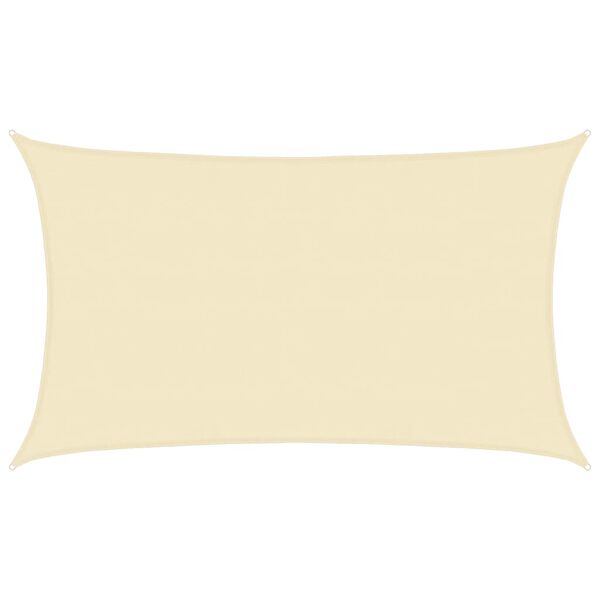 vidaXL Plachta proti slunci 160 g/m² krémová 5 x 8 m HDPE