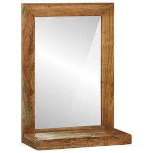 vidaXL Koupelnov&eacute; zrcadlo Hněd&aacute; 50 x 22 x 70 cm Masivn&iacute; ak&aacute;tov&eacute; dřevo