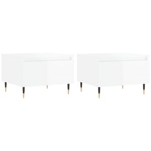 vidaXL Konferenčn&iacute; stolky 2 ks leskl&eacute; b&iacute;l&eacute; 50x46x35cm kompozitn&iacute; dřevo