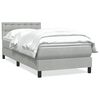 vidaXL Box spring postel s matrac&iacute; světle &scaron;ed&aacute; 80x210 cm samet