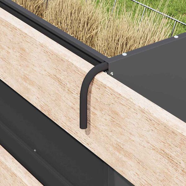 vidaXL Závěsný krmítko na seno Černá 61 x 33 x 66 cm