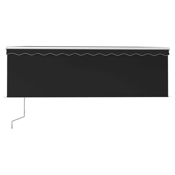 vidaXL Automatick&aacute; mark&yacute;za roleta LED a senzor větru 4x3 m antracitov&aacute;