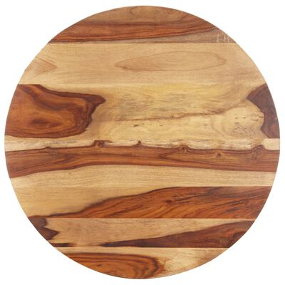 vidaXL Stolní deska masivní sheeshamové dřevo kulatá 25–27 mm 40 cm