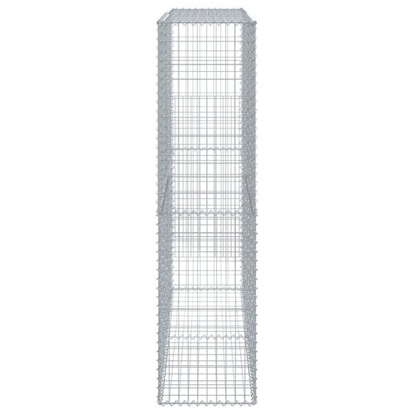 vidaXL Gabionový koš s víkem 200 x 50 x 200 cm pozinkované železo
