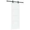 vidaXL Posuvn&eacute; dveře ORKDAL 78 x 211 cm Kompozitn&iacute; dřevo B&iacute;l&aacute; a čern&aacute;