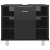 vidaXL Koupelnová skříňka černá vysoký lesk 60x32x53,5 cm dřevotříska