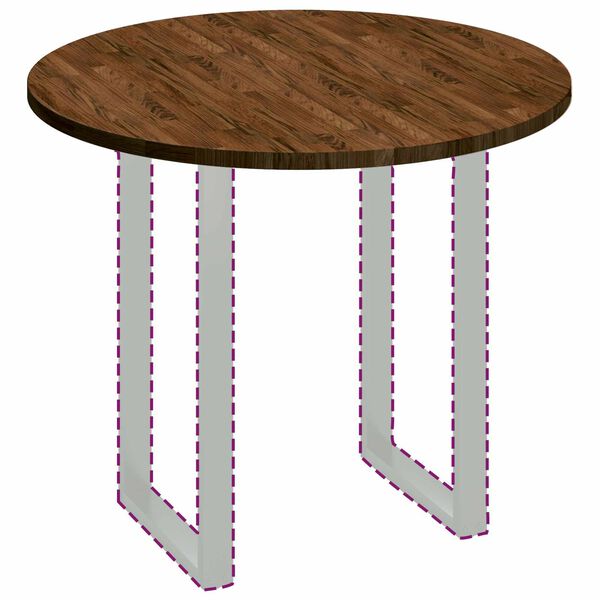 vidaXL Deska stolu Tmavě hněd&aacute; &Oslash; 90 x 2,5 cm Masivn&iacute; dubov&eacute; dřevo