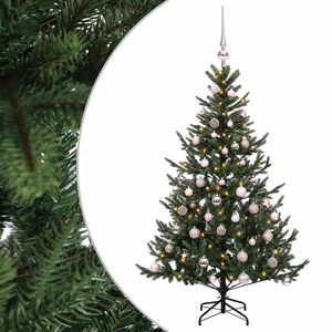 vidaXL Uměl&yacute; v&aacute;nočn&iacute; stromek s v&aacute;nočn&iacute;mi koulemi 120 cm 150 LED