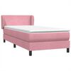 vidaXL Box spring postel s matrac&iacute; růžov&aacute; 80x210 cm samet