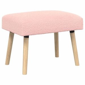 vidaXL lavice Jednobarevn&yacute; Růžov&aacute; 60 x 40 x 45 cm Boucl&eacute;