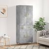 vidaXL Skř&iacute;ň highboard betonově &scaron;ed&aacute; 69,5x34x180 cm kompozitn&iacute; dřevo