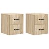 vidaXL N&aacute;stěnn&yacute; nočn&iacute; stolek 2 pcs Dub sonoma 34,5 x 33 x 40 cm