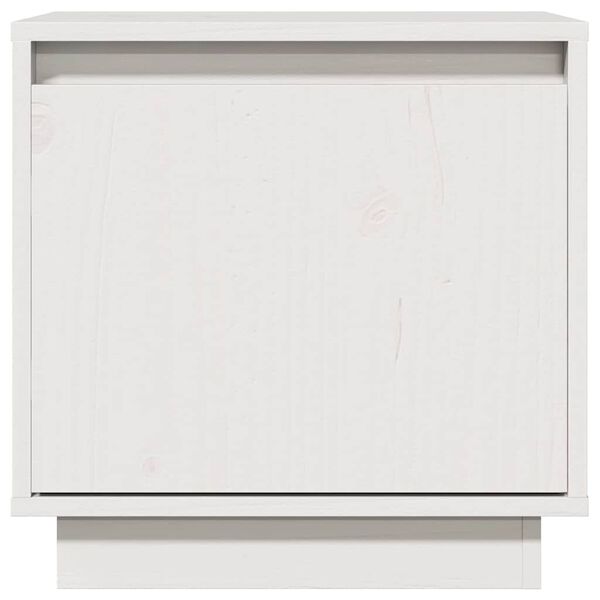 vidaXL Nočn&iacute; stolek b&iacute;l&yacute; 40 x 30 x 40 cm masivn&iacute; borov&eacute; dřevo