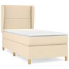 vidaXL Box spring postel s matrac&iacute; kr&eacute;mov&aacute; 100 x 200 cm textil