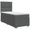 vidaXL Postel boxspring s matrac&iacute; s čelo Tmavě &scaron;ed&aacute; 80 x 200 cm Textil