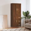 vidaXL Skř&iacute;ň highboard hněd&yacute; dub 69,5 x 34 x 180 cm kompozitn&iacute; dřevo