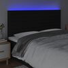 vidaXL Čelo postele s LED čern&eacute; 200x5x118/128 cm textil