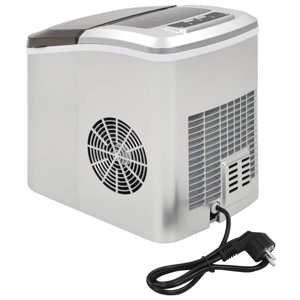 vidaXL Výrobník ledových kostek 2,4 l stříbrný 15 kg/24 h