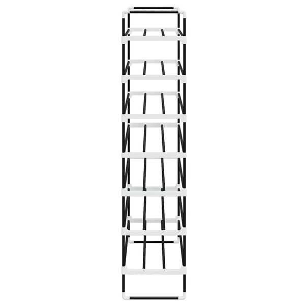 vidaXL Botn&iacute;k se 7 policemi kov a plast čern&yacute;