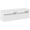 vidaXL TV skříňky s LED osvětlením 2 ks bílé vysoký lesk 60x35x40 cm