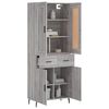 vidaXL Skříň highboard šedá sonoma 69,5 x 34 x 180 cm kompozitní dřevo