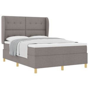 vidaXL Postel s boxspringem s čelo Taupe 200 x 140 cm textil
