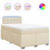 vidaXL Box spring postel s matrac&iacute; kr&eacute;mov&aacute; 120x200 cm textil