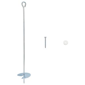 vidaXL Zemn&iacute; kotva 10 pcs Stř&iacute;brn&aacute; &Oslash;10 x 60 cm Pozinkovan&yacute; kov