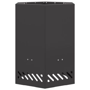 vidaXL Bezemisn&yacute; gril Čern&aacute; 38 x 38 x 51 cm Ocel