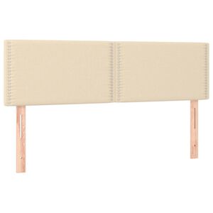 vidaXL Čela postele kr&eacute;mov&aacute; 144x5x78/88 cm l&aacute;tka