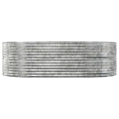 vidaXL Vyvýšený záhon stříbrný 212x140x68 cm práškově lakovaná ocel