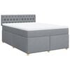 vidaXL Box spring postel s matrac&iacute; světle &scaron;ed&aacute; 140 x 190 cm textil