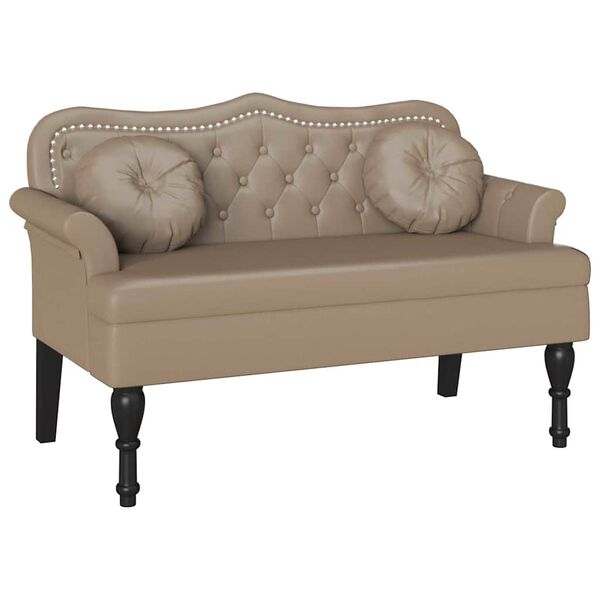vidaXL Chesterfield lavice Cappuccino 120,5 x 65 x 75 cm Umělá kůže