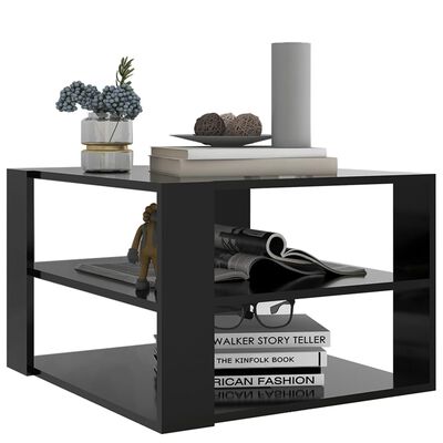 vidaXL Konferenční stolek černý 60 x 60 x 40 cm dřevotříska