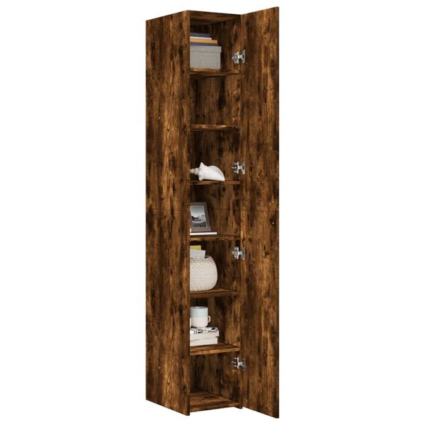 vidaXL Skříň highboard kouřový dub 30 x 42,5 x 185 cm kompozitní dřevo