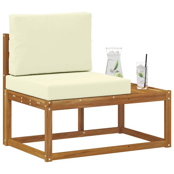 vidaXL Venkovn&iacute; koncov&aacute; pohovka s pol&scaron;t&aacute;řem Př&iacute;rodn&iacute; 91 x 63 x 73 cm