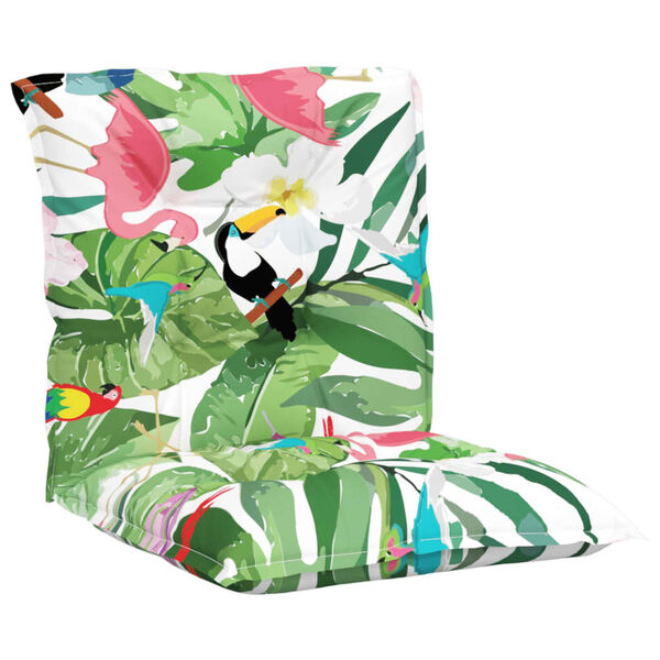 vidaXL Podu&scaron;ky na židli s n&iacute;zk&yacute;m opěradlem 4 ks v&iacute;cebarevn&eacute; textil