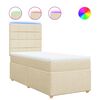 vidaXL Box spring postel s matrac&iacute; kr&eacute;mov&aacute; 100 x 200 cm textil