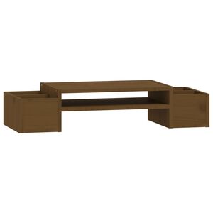 vidaXL Stojan na monitor medově hněd&yacute; 70x27,5x15 cm masivn&iacute; borovice