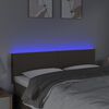 vidaXL Čelo postele s LED taupe 144x5x78/88 cm textil