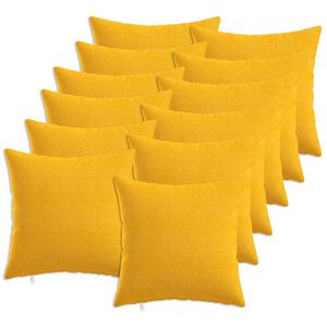 vidaXL Povlak na pol&scaron;t&aacute;ř 12 ks HEERLEN Světl&aacute; žlut&aacute; 40 x 40 cm Textil