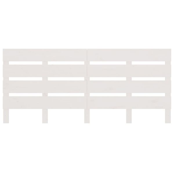 vidaXL Čelo postele b&iacute;l&eacute; 200 x 3 x 80 cm masivn&iacute; borovice