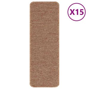 vidaXL Protiskluzov&eacute; podložky na schody 15 ks 60 x 25 cm Žlut&aacute; PP