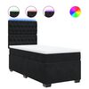 vidaXL Box spring postel s matrac&iacute; čern&aacute; 80 x 200 cm samet