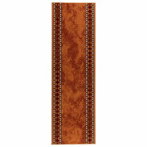 vidaXL Běhoun FLORNES Tkan&yacute; Oranžov&aacute; 67 cm x 150 cm PP 7 mm