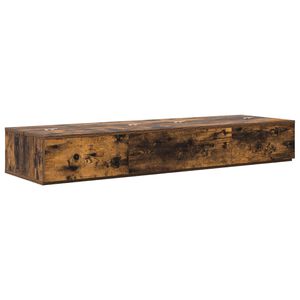 vidaXL Studio stůl Kouřov&yacute; dub 130 x 40 x 19,5 cm Kompozitn&iacute; dřevo