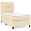 vidaXL Box spring postel s matrac&iacute; kr&eacute;mov&aacute; 100 x 200 cm textil