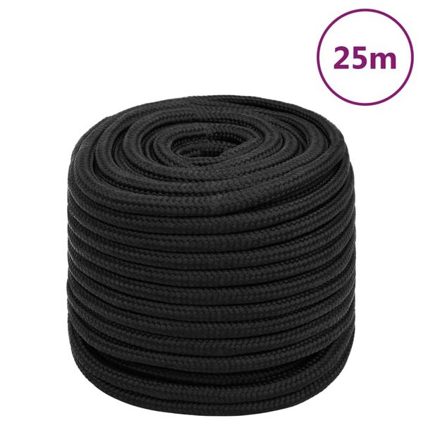 vidaXL Lodn&iacute; lano celočern&eacute; 18 mm 25 m polypropylen