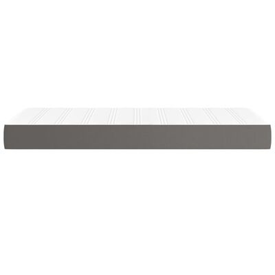 vidaXL Taštičková matrace šedá 90 x 190 x 20 cm umělá kůže